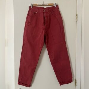 Raspberry read vintage mum jeans